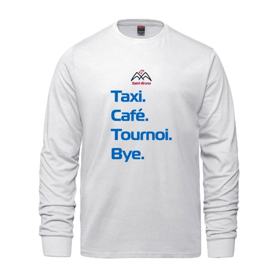 Chandail manche longue, texte tournoi adulte